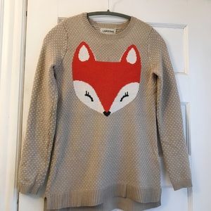 Land’s End Knitted fox sweater